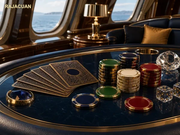 Tampilan permainan kartu Teen Patti 20-20 di rajacuan